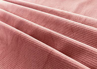 ผ้ายืดโพลีเอสเตอร์ 94% ผ้าลูกฟูก / วัสดุผ้าลูกฟูกสีชมพู 200GSM