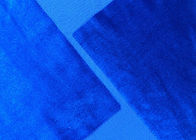 200GSM นุ่ม 100% โพลีเอสเตอร์ผ้ากำมะหยี่สำหรับสิ่งทอที่บ้านสีฟ้า