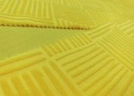 210GSM Soft 100% Polyester Embossed Micro Velvet Fabric สำหรับสิ่งทอที่บ้าน - สีเหลือง