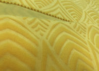 210GSM Soft 100% โพลีเอสเตอร์ลายนูนผ้าไมโครกำมะหยี่สำหรับสิ่งทอที่บ้าน - สีเหลือง