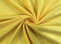 210GSM Soft 100% โพลีเอสเตอร์ลายนูนผ้าไมโครกำมะหยี่สำหรับสิ่งทอที่บ้าน - สีเหลือง