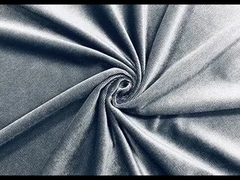 200GSM เนื้อผ้าพอลิเอสเตอร์แวลเวท แคทยอน ผงสําหรับโซฟา สีเทา Twill