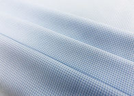 ผ้าโพลีเอสเตอร์ 100% Warp นิตติ้งธรรมดาสำหรับคนงาน Blue Checks