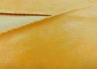 วัสดุผ้ากำมะหยี่สีเหลืองเข้ม 280GSM กำมะหยี่ไมโครไฟเบอร์โพลีเอสเตอร์ 92%