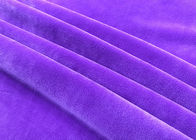 ผ้าโพลีเอสเตอร์ 92% ยืดหยุ่นสุดนุ่มผ้ากำมะหยี่สำหรับของเล่นสิ่งทอที่บ้านสีม่วง