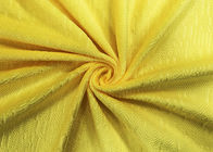 210GSM นุ่ม 100% โพลีเอสเตอร์ลายนูนผ้าไมโครกำมะหยี่ - สีเหลือง