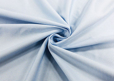 ผ้าโพลีเอสเตอร์ 100% Warp นิตติ้งธรรมดาสำหรับคนงาน Blue Checks
