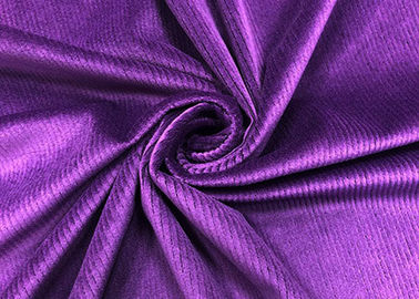 200GSM ยืดผ้าลูกฟูกสีม่วงผ้าสำหรับกางเกงอุปกรณ์ 94% โพลีเอสเตอร์